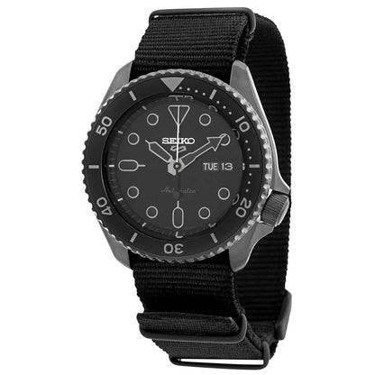 Seiko 5 Sports Automatic Black Dial Black NATO Strap Watch For Men - SRPD79K1