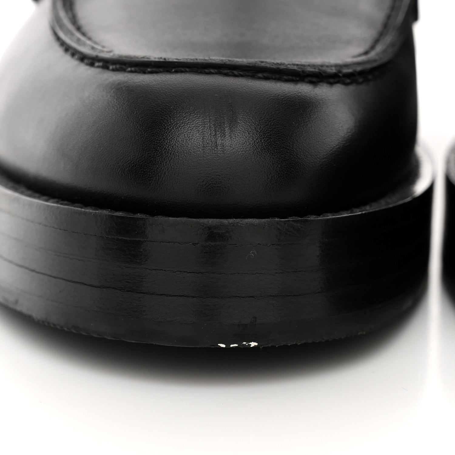 Calfskin Womens Hot Loafer 38 Black