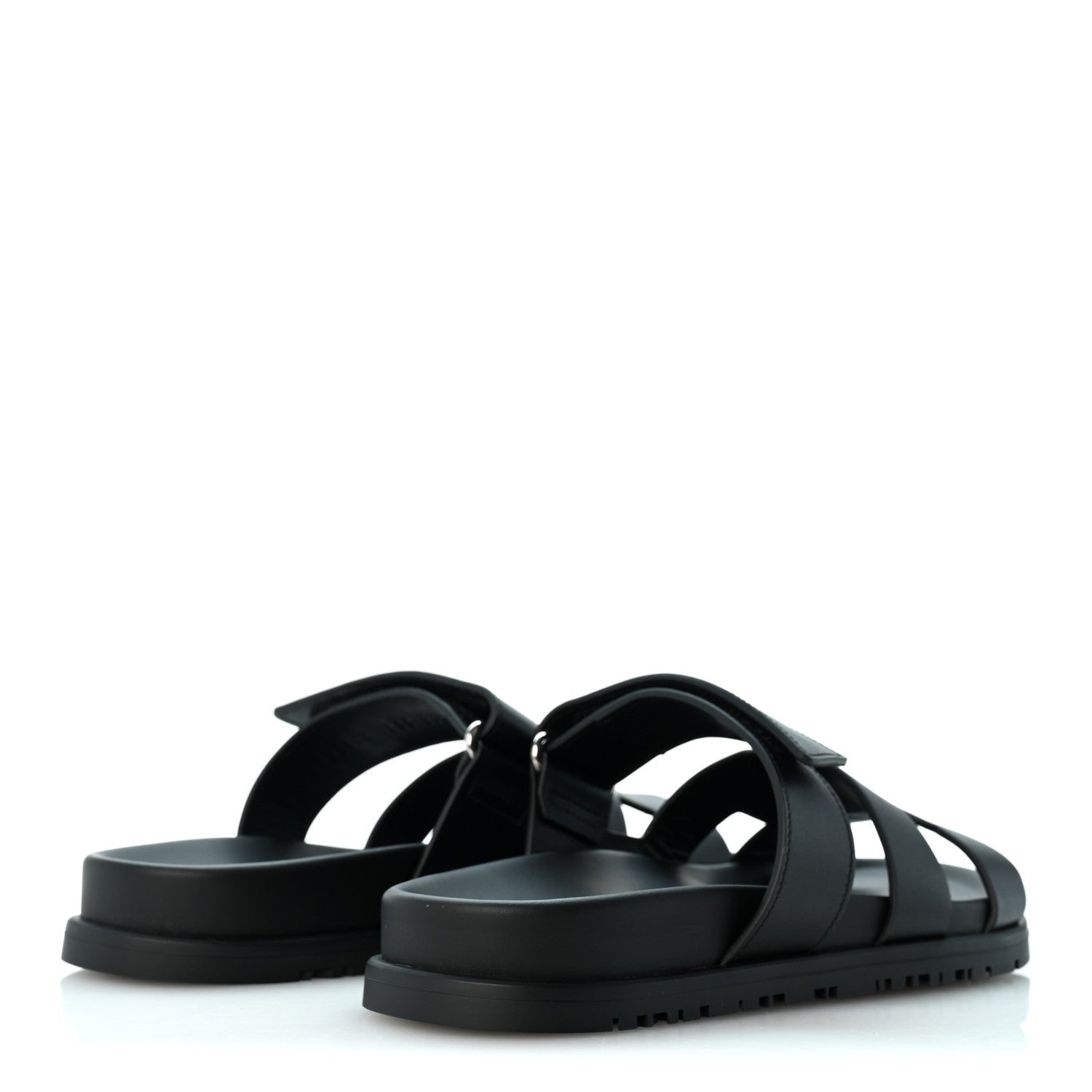 Calfskin Womens Chypre Sandals 36.5 Black