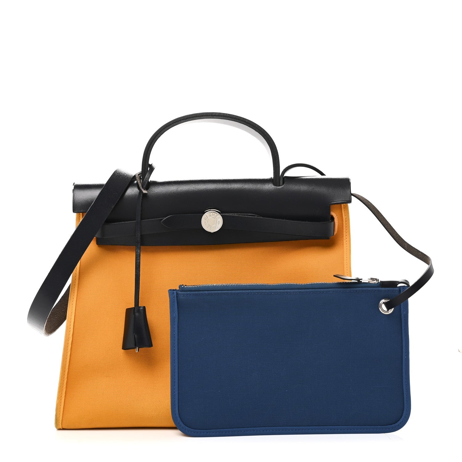 Vache Hunter Toile Herbag Zip 31 PM Jaune D'Or Bleu Izmir