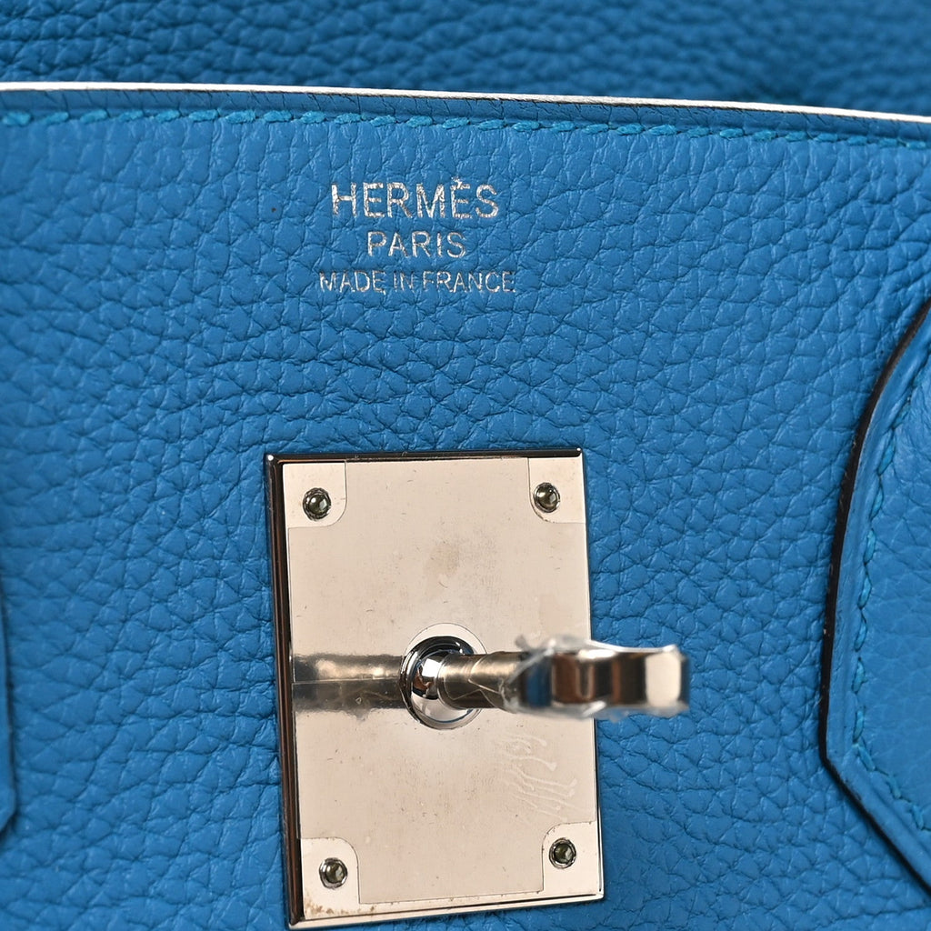 Togo Verso Birkin 30 Bleu Zanzibar Malachite