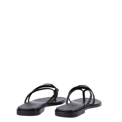 Calfskin Miss Sandals 37 Black