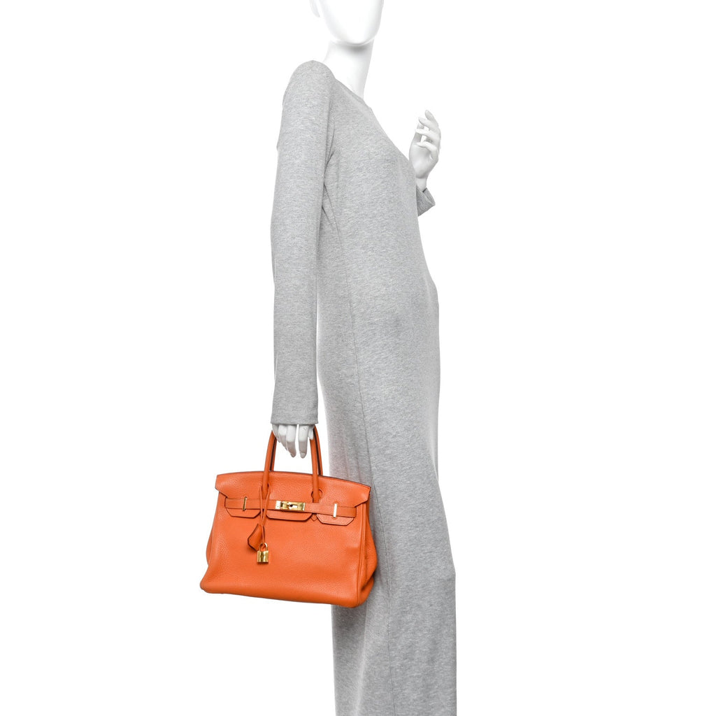 Taurillon Clemence Birkin 30 Orange