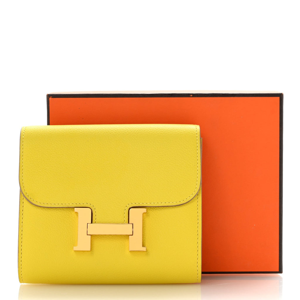 Evercolor Constance Compact Passant Wallet Lime