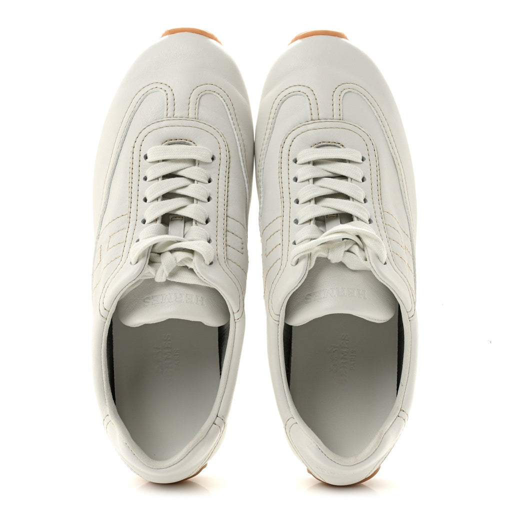 Supple Calfskin Master Sneakers 37 Beige Glaise