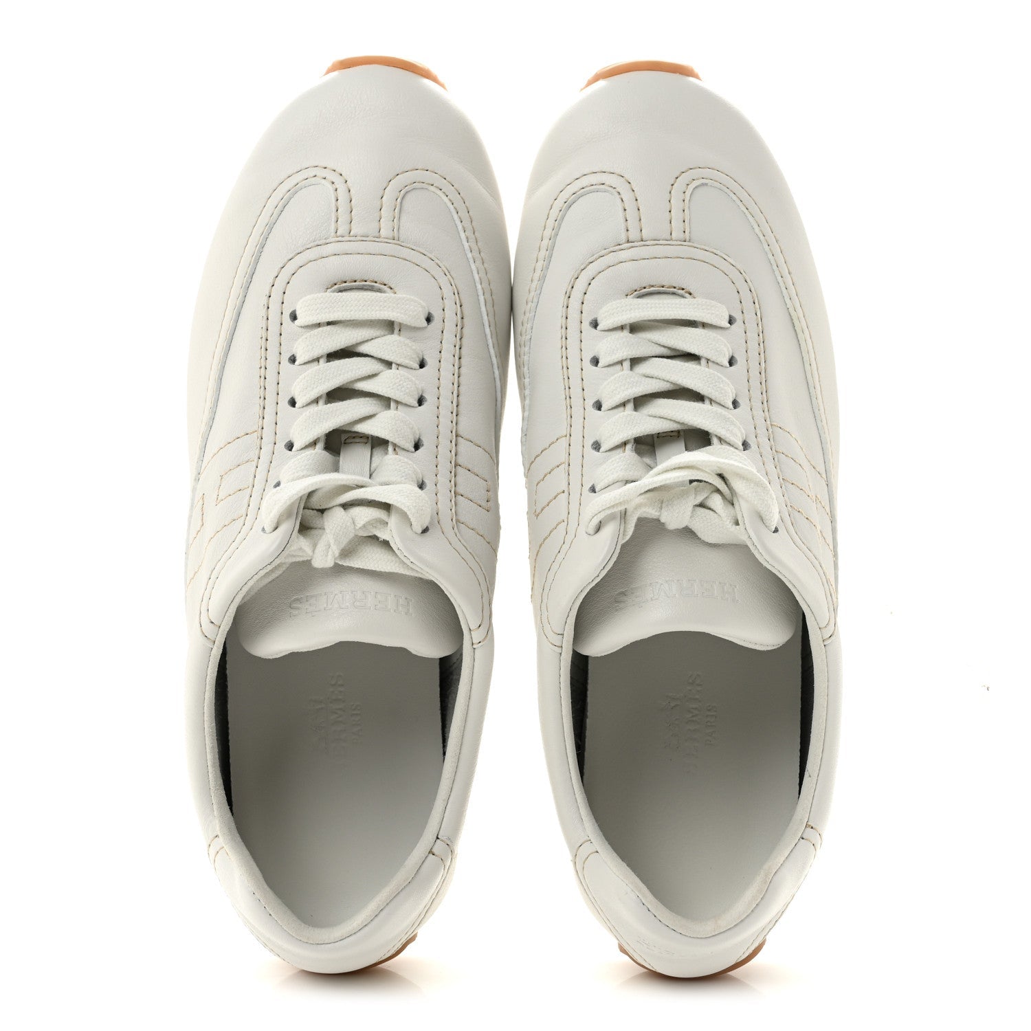 Supple Calfskin Master Sneakers 37 Beige Glaise