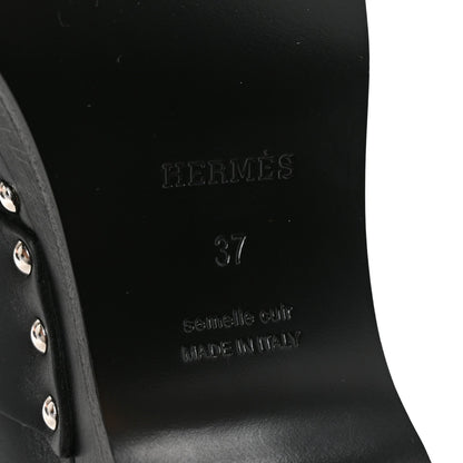 Calfskin Calya Mules 37 Black