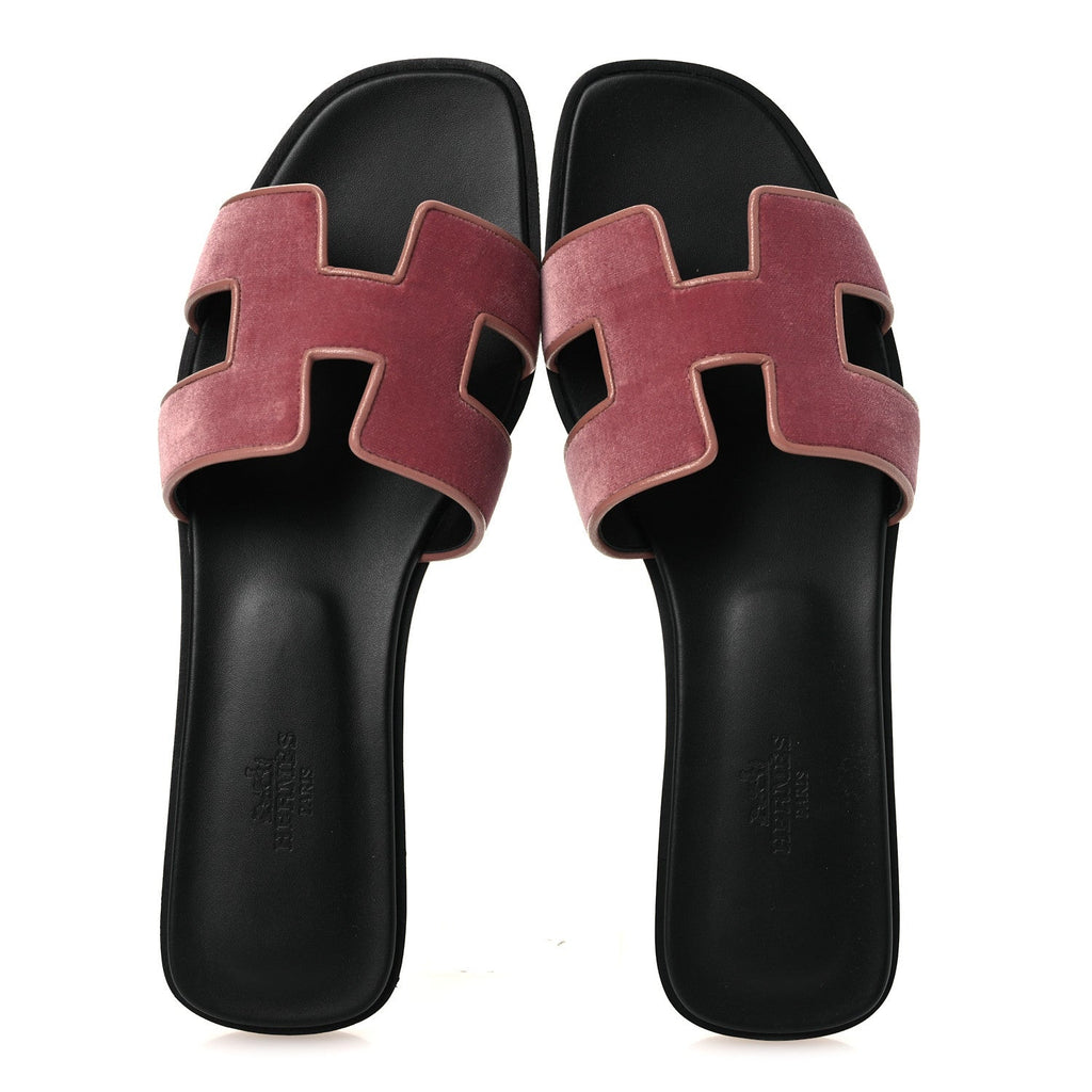 Velvet Nappa Oran Sandals 39 Bois de Rose