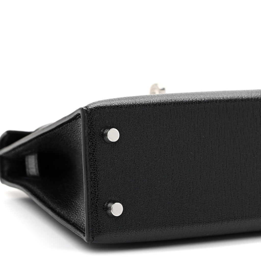 Chevre Chamkila Lizard Mini Kelly Sellier Touch 20 Black Ombre