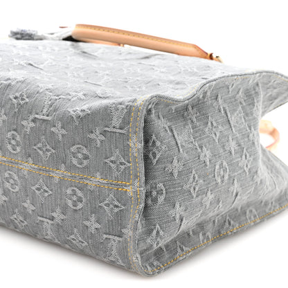 Monogram Denim Onthego MM Washed Grey