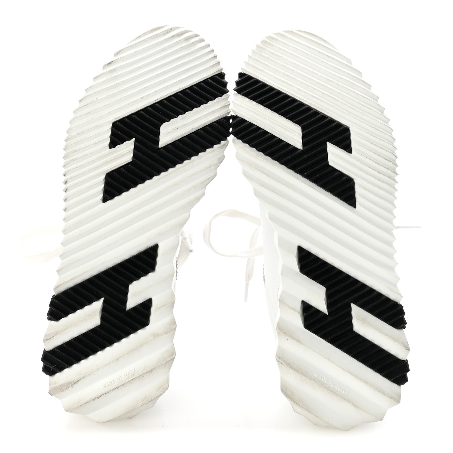Calfskin Suede Goatskin Bouncing Sneakers 35.5 White Black