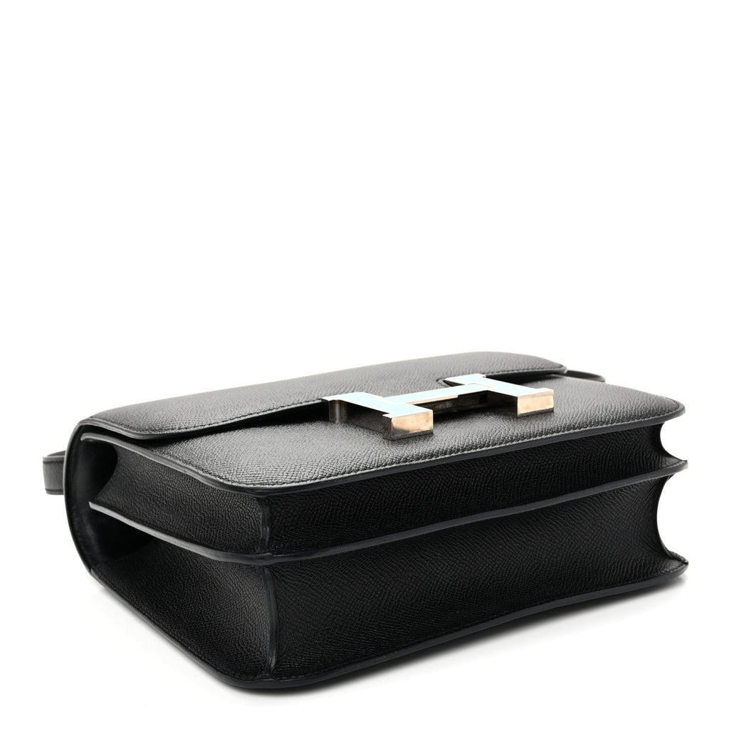 Epsom Enamel Constance 24 Black Bleu Saint Cyr