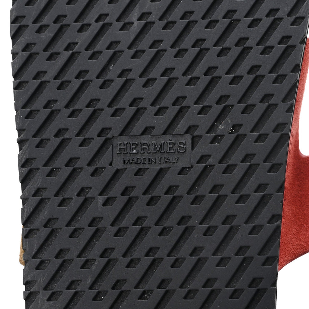 Suede Goatskin Womens Chypre Sandals 40 Rouge Tomette Terre Ambree
