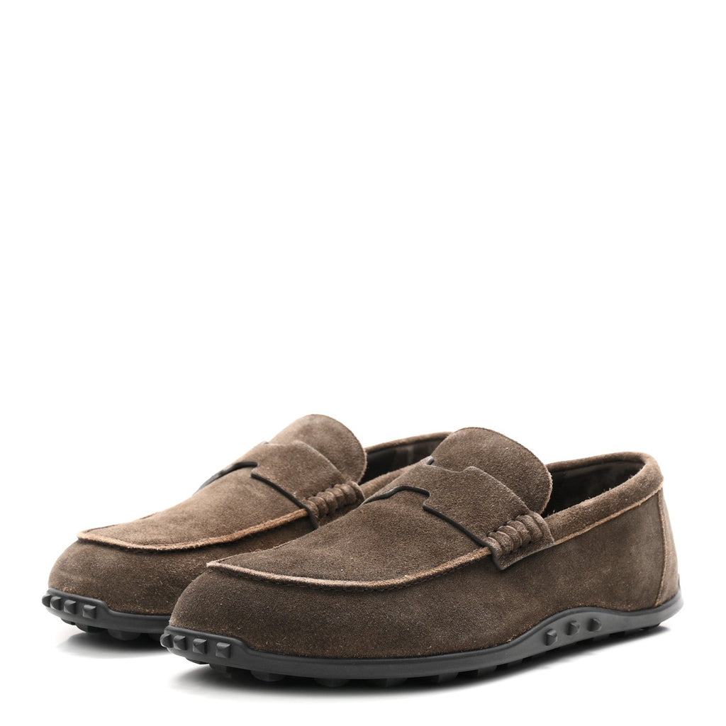Suede Calfskin Mens Lazy Loafers 42 Ecorce
