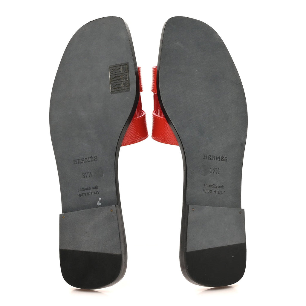 Patent Epsom Oran Sandals 37.5 Jasper Rouge