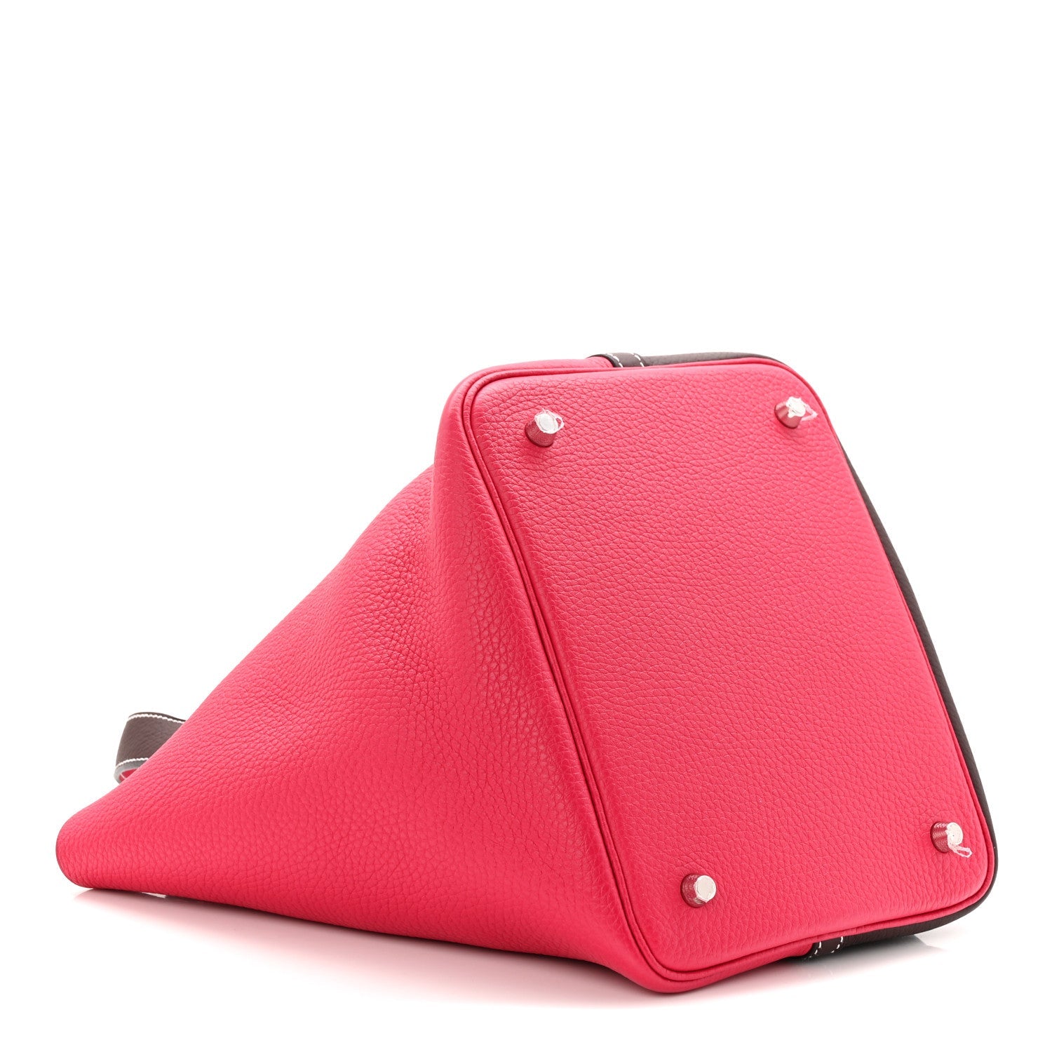 Taurillon Clemence Casaque Picotin Lock 18 PM Rouge Sellier Framboise