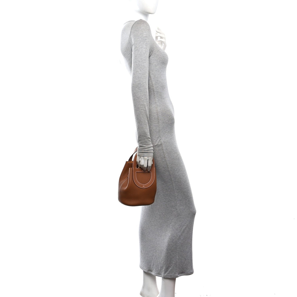 Taurillon Clemence Swift In-The-Loop 18 Bag Gold