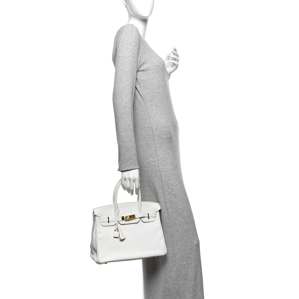Taurillon Clemence Birkin 30 White