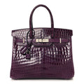 Shiny Niloticus Crocodile Birkin 30 Amethyst