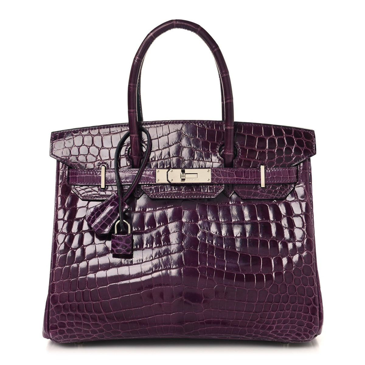 Shiny Niloticus Crocodile Birkin 30 Amethyst