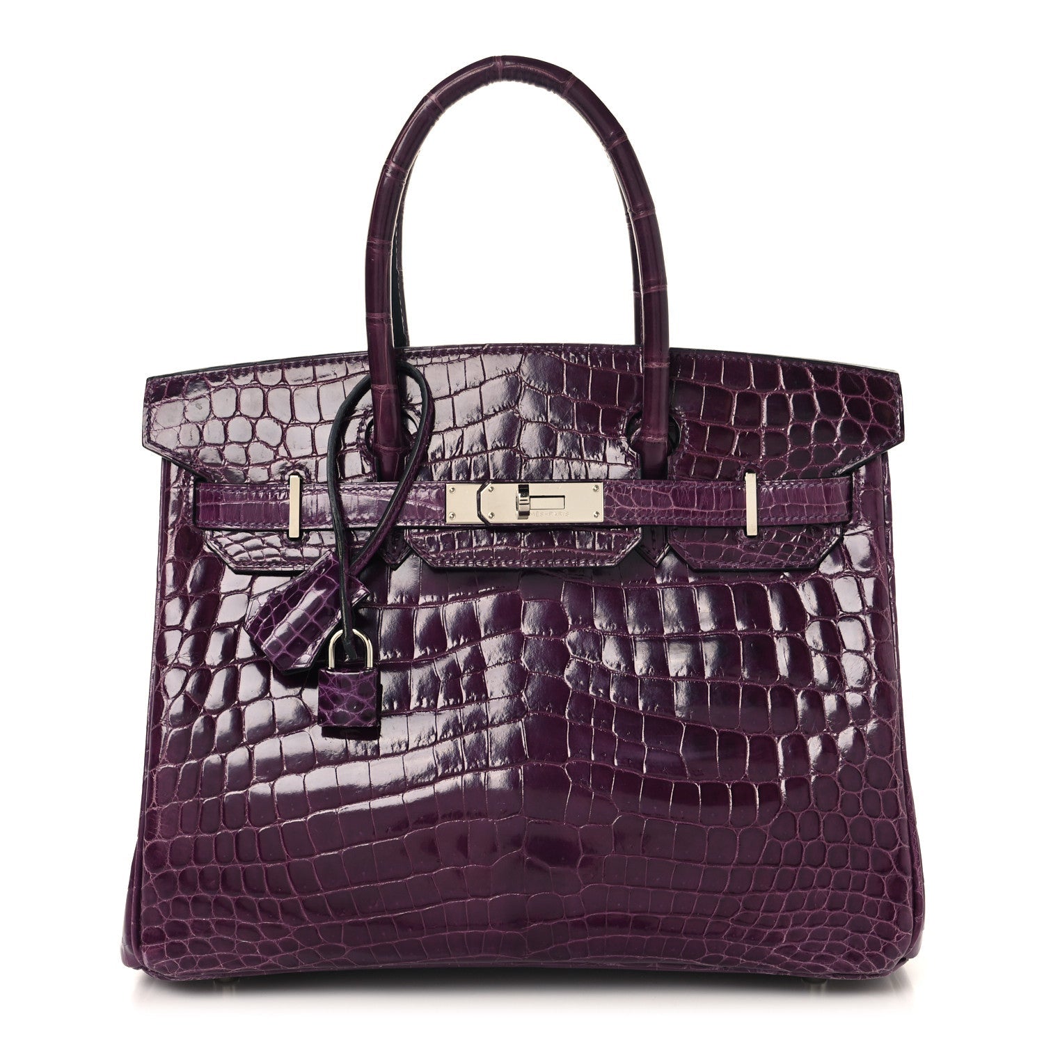 Shiny Niloticus Crocodile Birkin 30 Amethyst