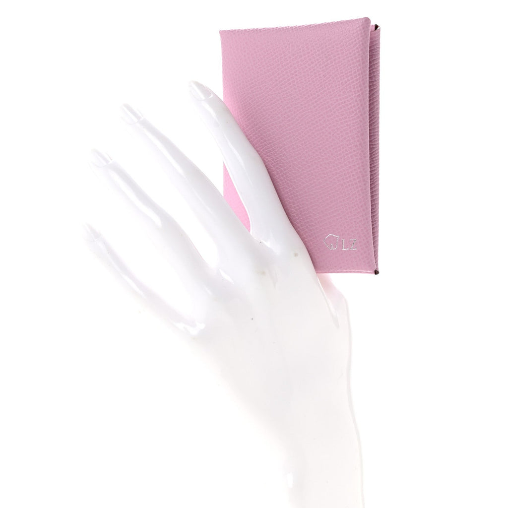 Epsom Horseshoe Calvi Card Case Mauve Sylvestre Rose Azalee
