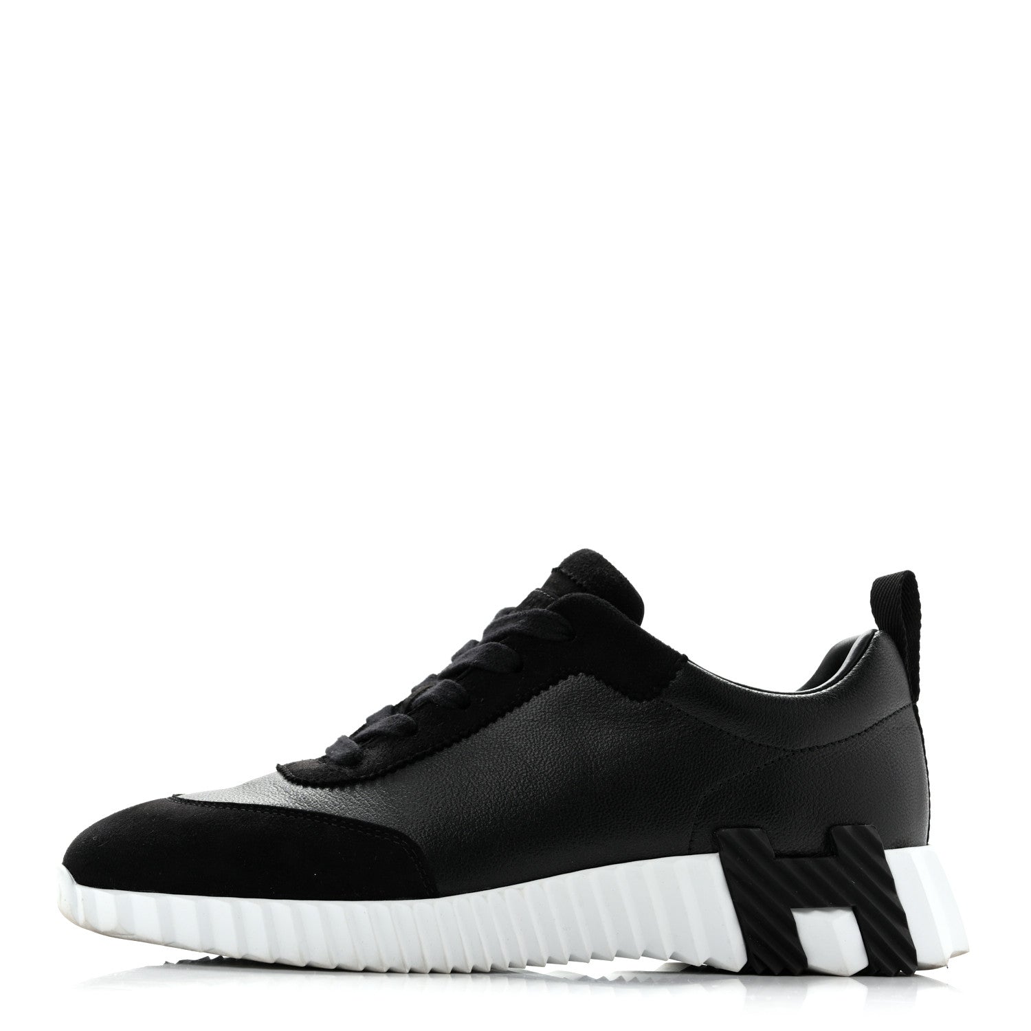 Goatskin Suede Goatskin Bouncing Sneakers 37 Black