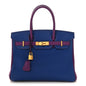 Togo Horseshoe Birkin 30 Blue Electrique Anemone