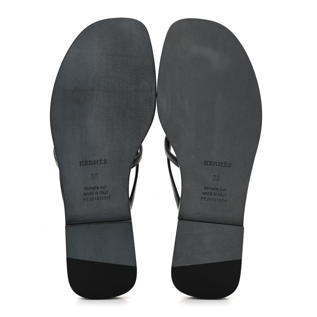 Calfskin Miss Sandals 38 Black