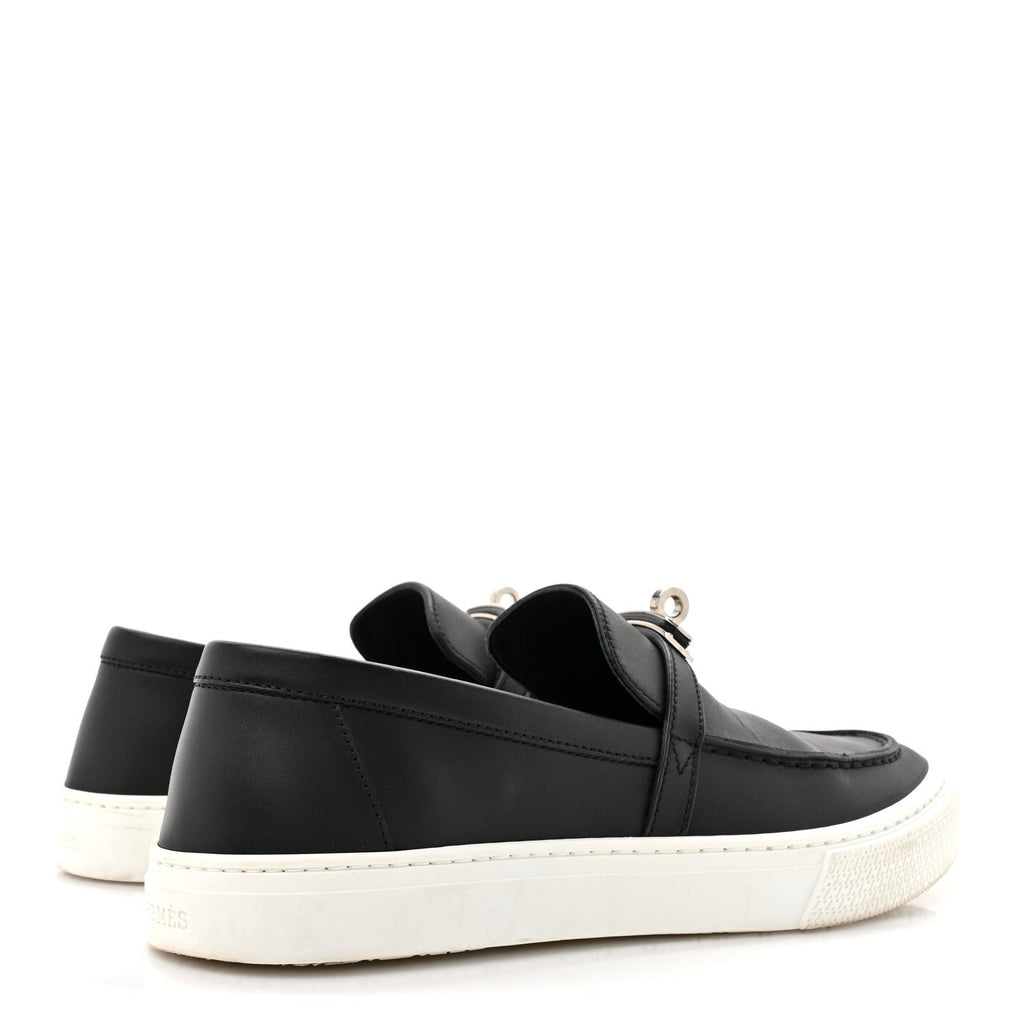 Calfskin Game Slip On Sneakers 38 Black