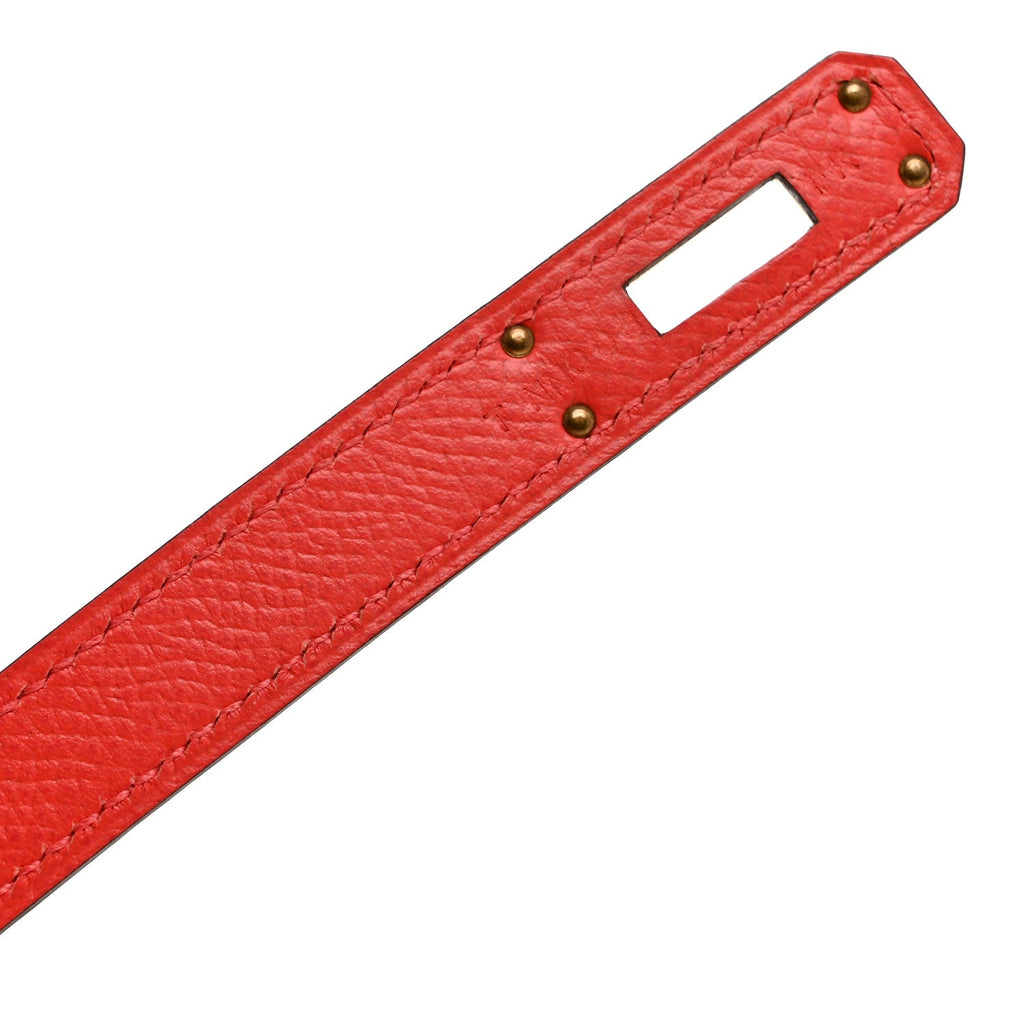 Epsom Kelly Cut Clutch Pochette Rose Jaipur