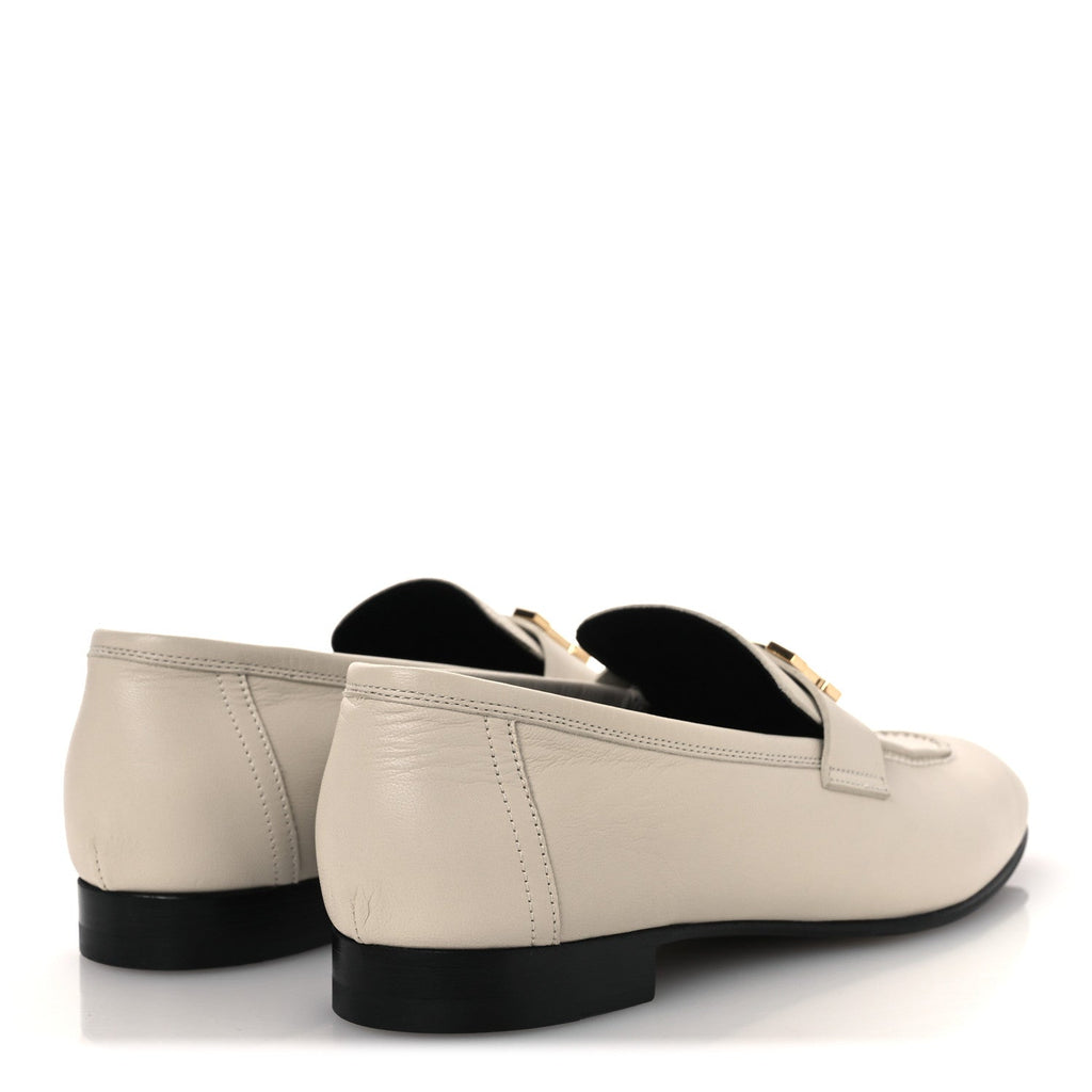 Goatskin Womens Paris Loafers 37 Beige Glaise