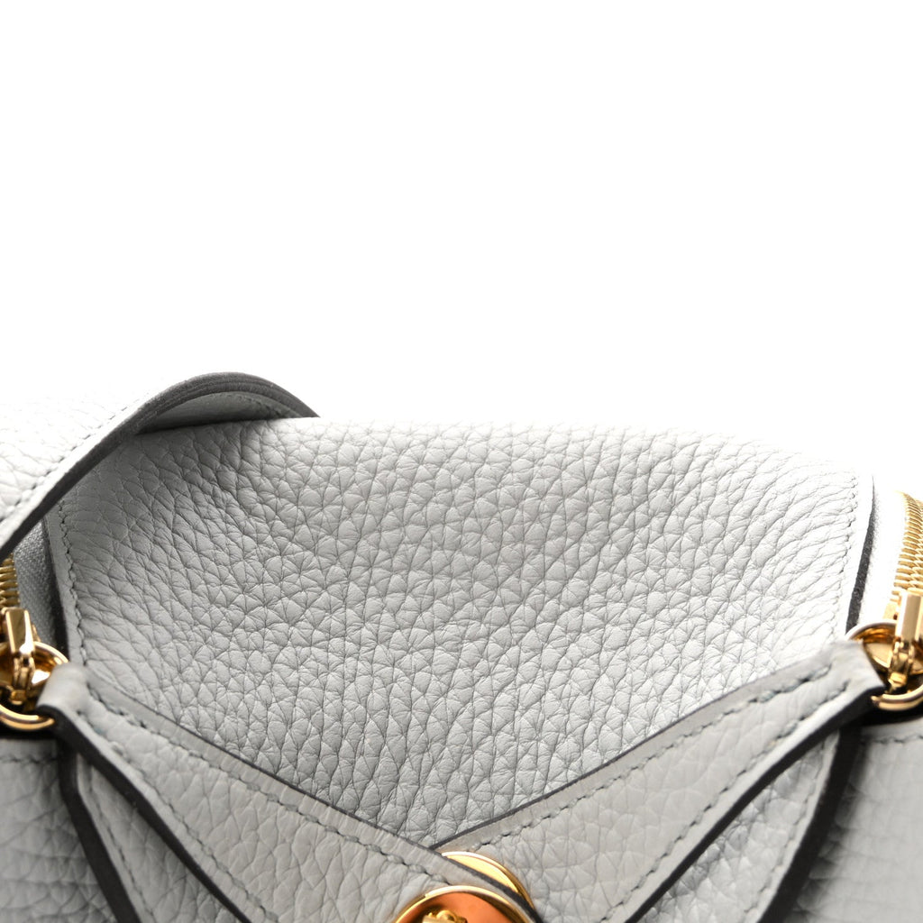 Taurillon Clemence Mini Lindy 20 Bleu Pale