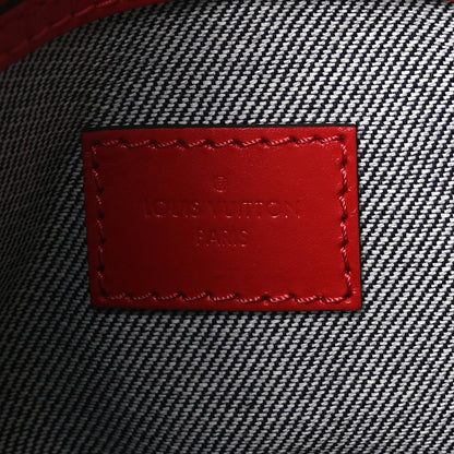 Denim Damier Monogram Patchwork Speedy Bandouliere 30 Blue Rouge