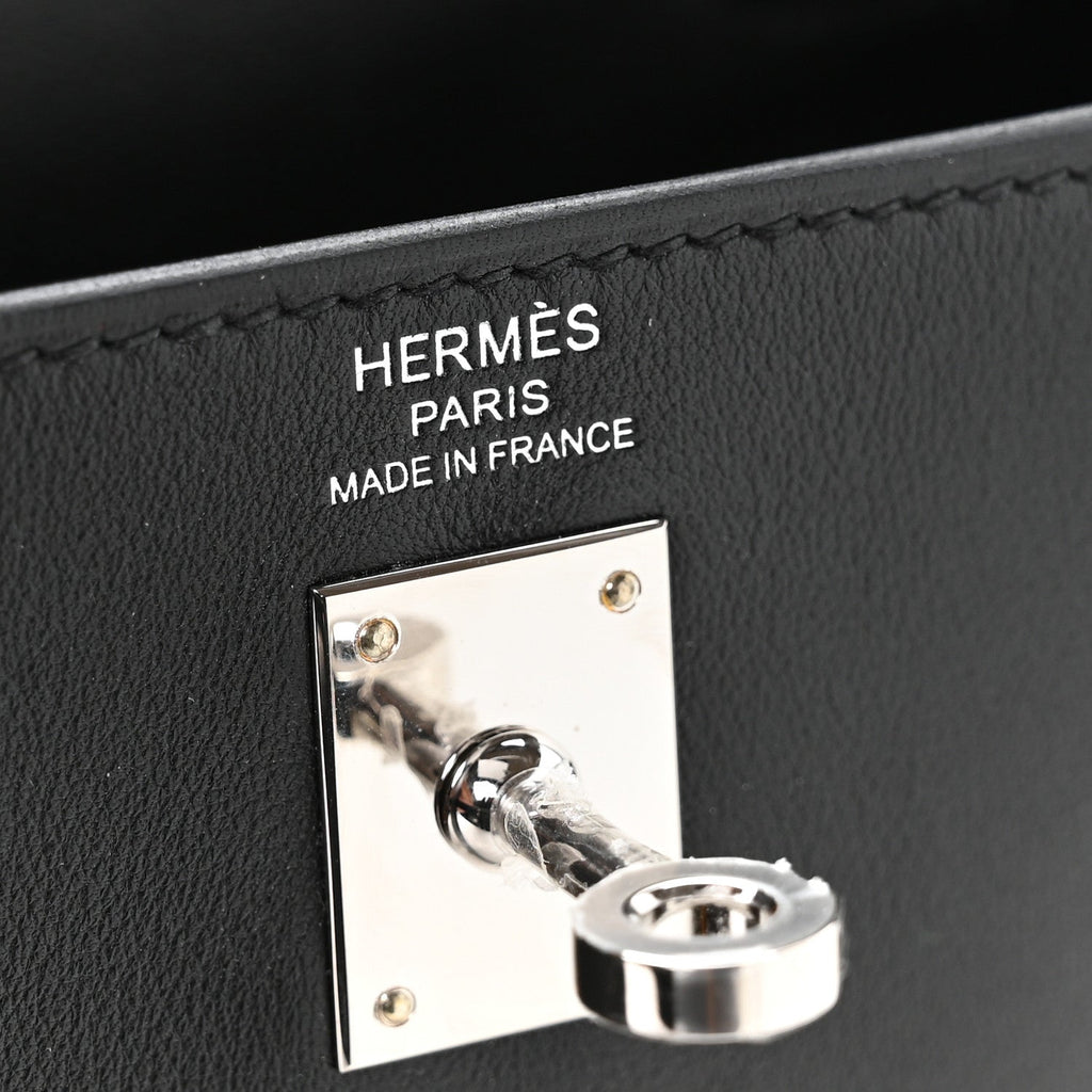 Cheri Calfskin Kelly Retourne 25 Black