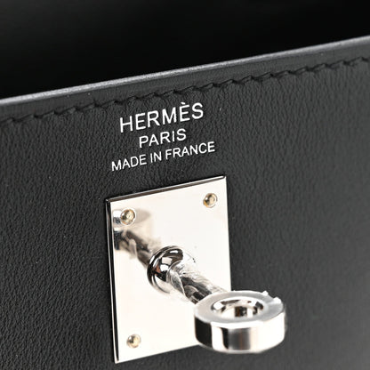 Cheri Calfskin Kelly Retourne 25 Black