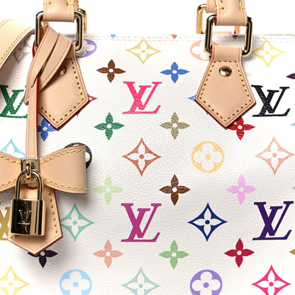 LV X TM Monogram Multicolor Speedy Bandouliere 25 White