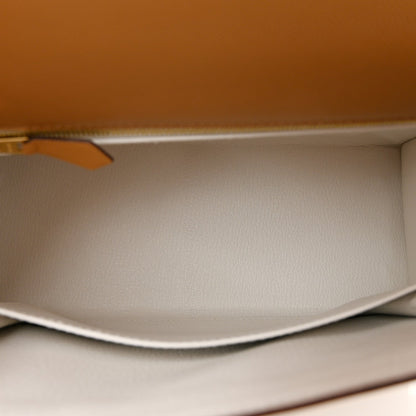 Madame Calfskin Verso Kelly Sellier 25 Biscuit White
