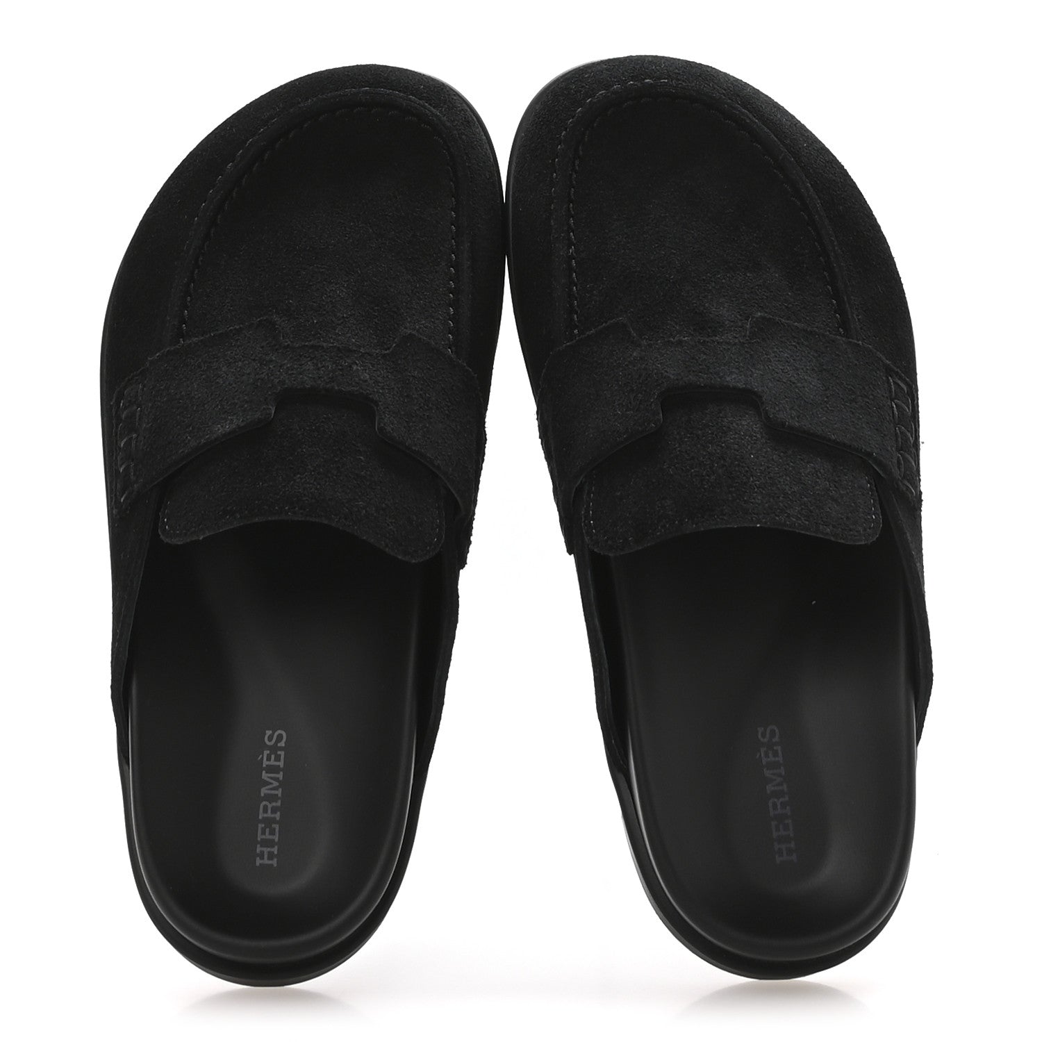 Suede Calfskin Go Mules 35 Black