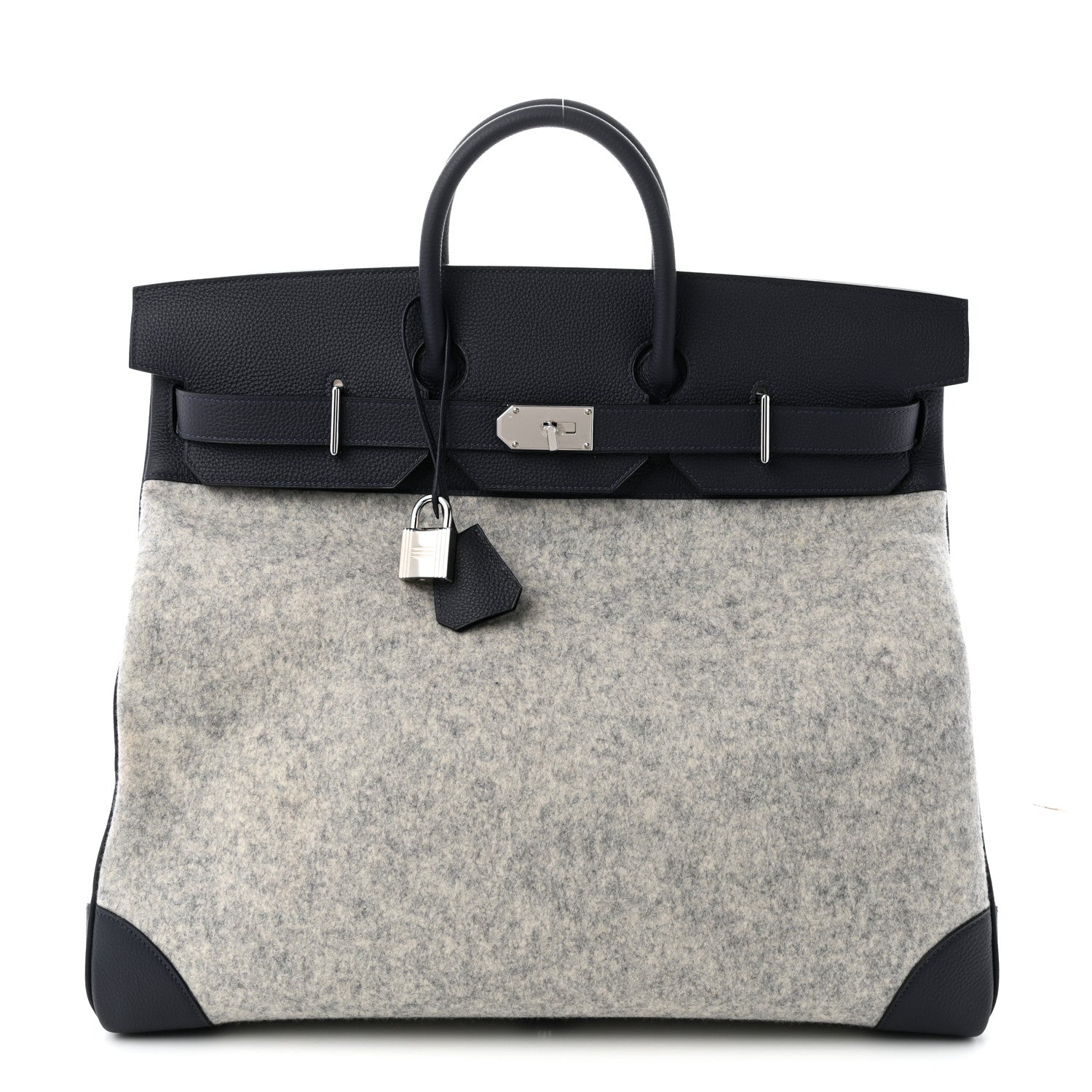 Togo Todoo Feutre HAC Birkin 50 Gris Clair Bleu Nuit