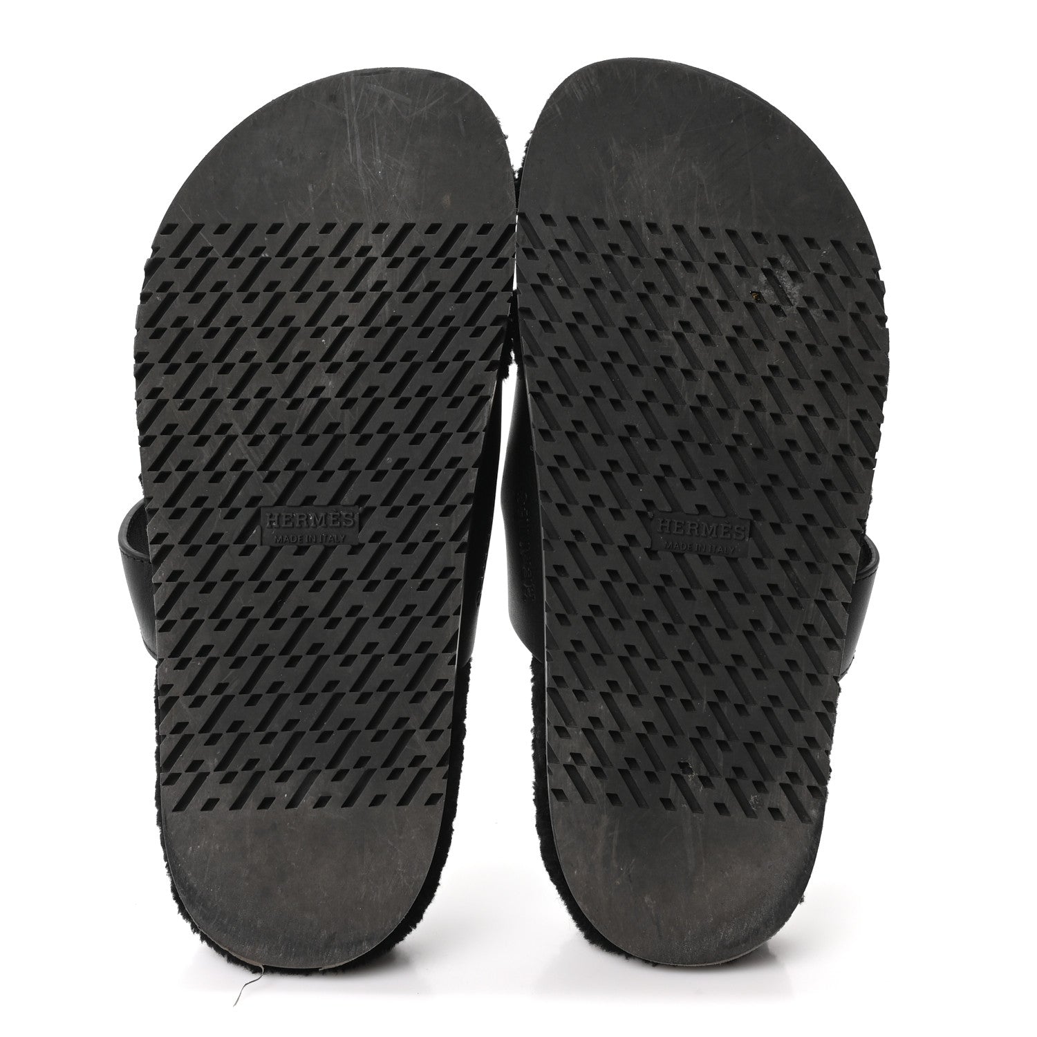 Calfskin Woolskin Womens Chypre Sandals 39 Black