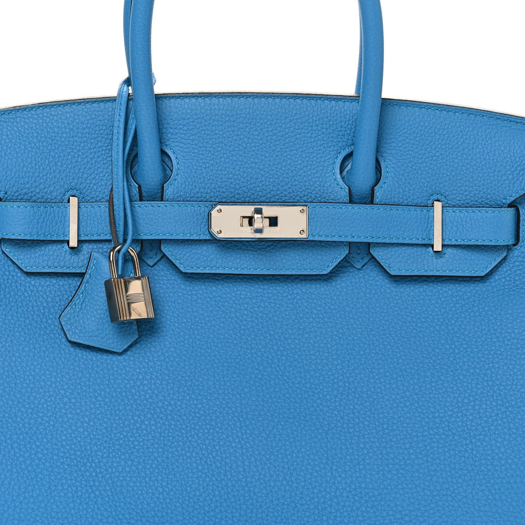 Togo Verso Birkin 30 Bleu Zanzibar Malachite