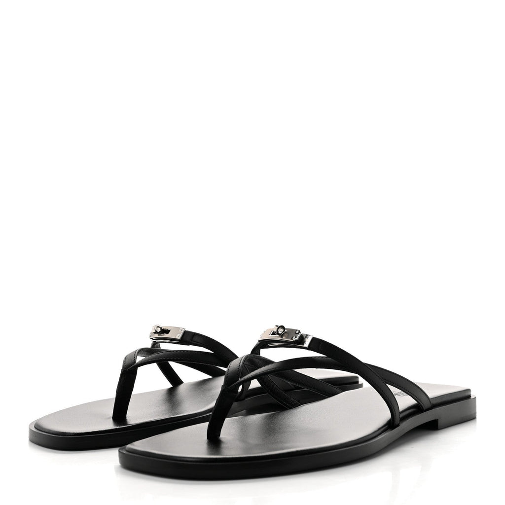 Calfskin Miss Sandals 39 Black