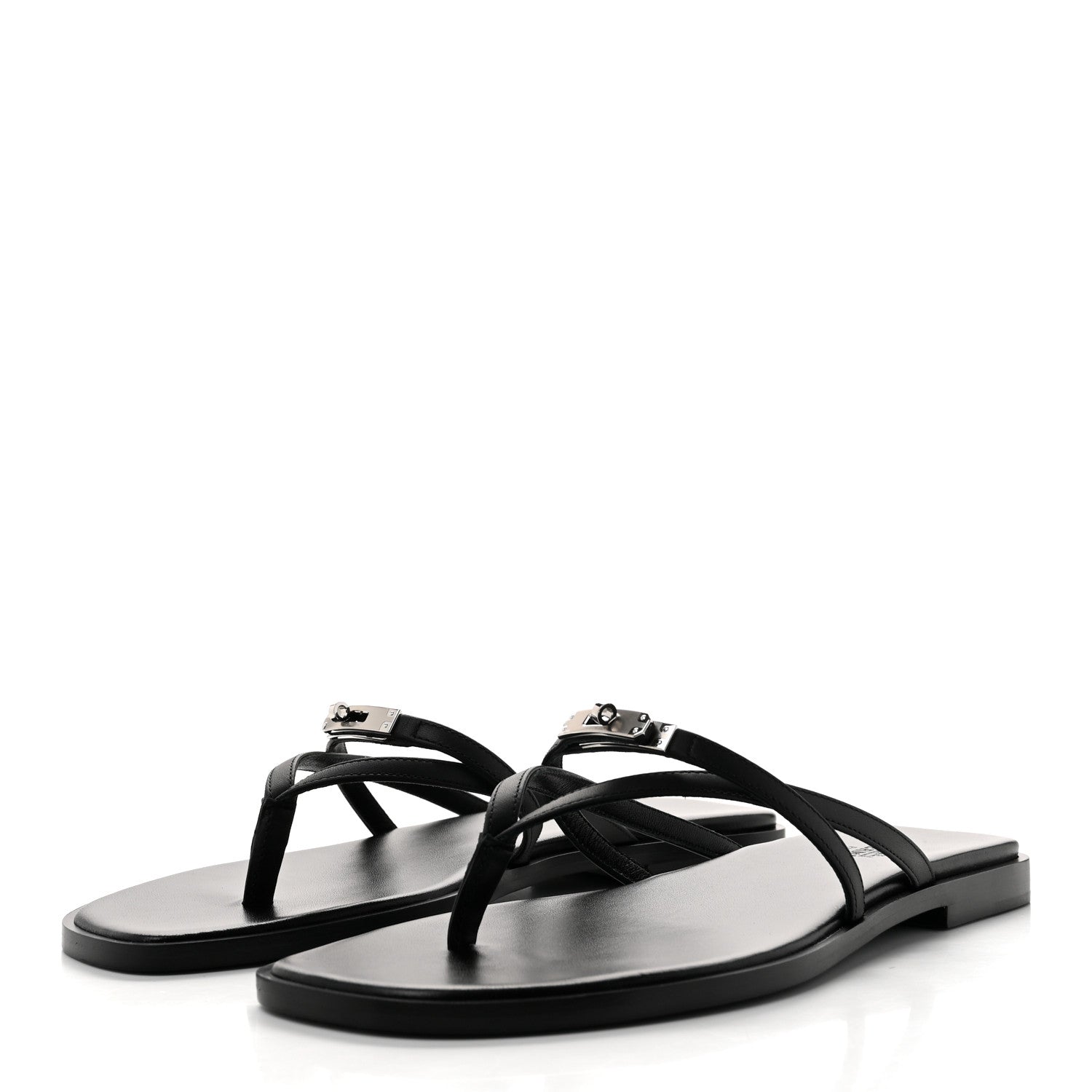 Calfskin Miss Sandals 39 Black