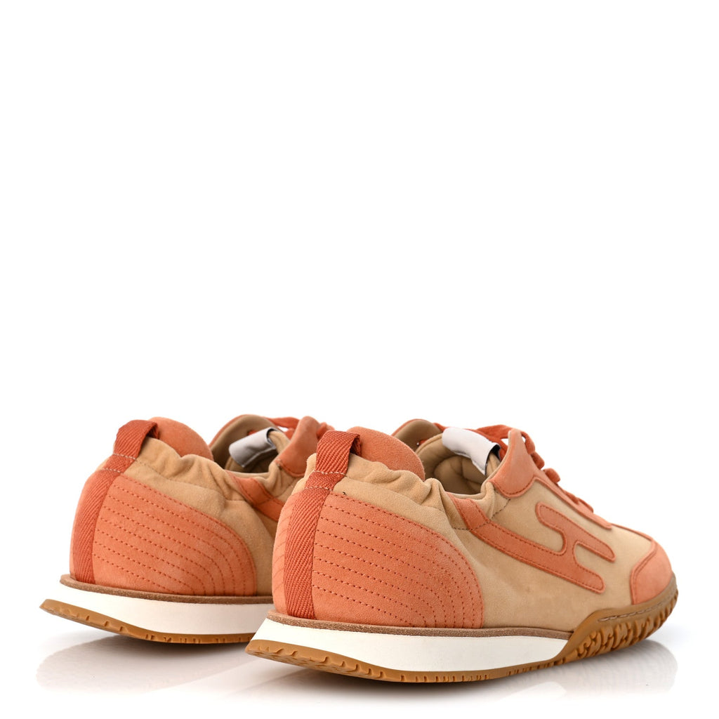 Suede Goatskin Jet Sneakers 41 Beige Natura Orange Nacarat