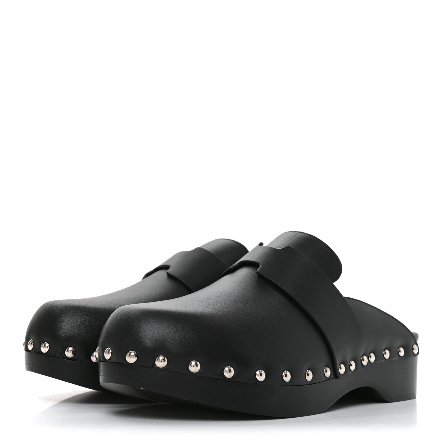 Calfskin Calya Mules 37 Black