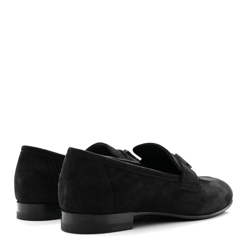 Suede Goatskin Paris Loafers 36 Black