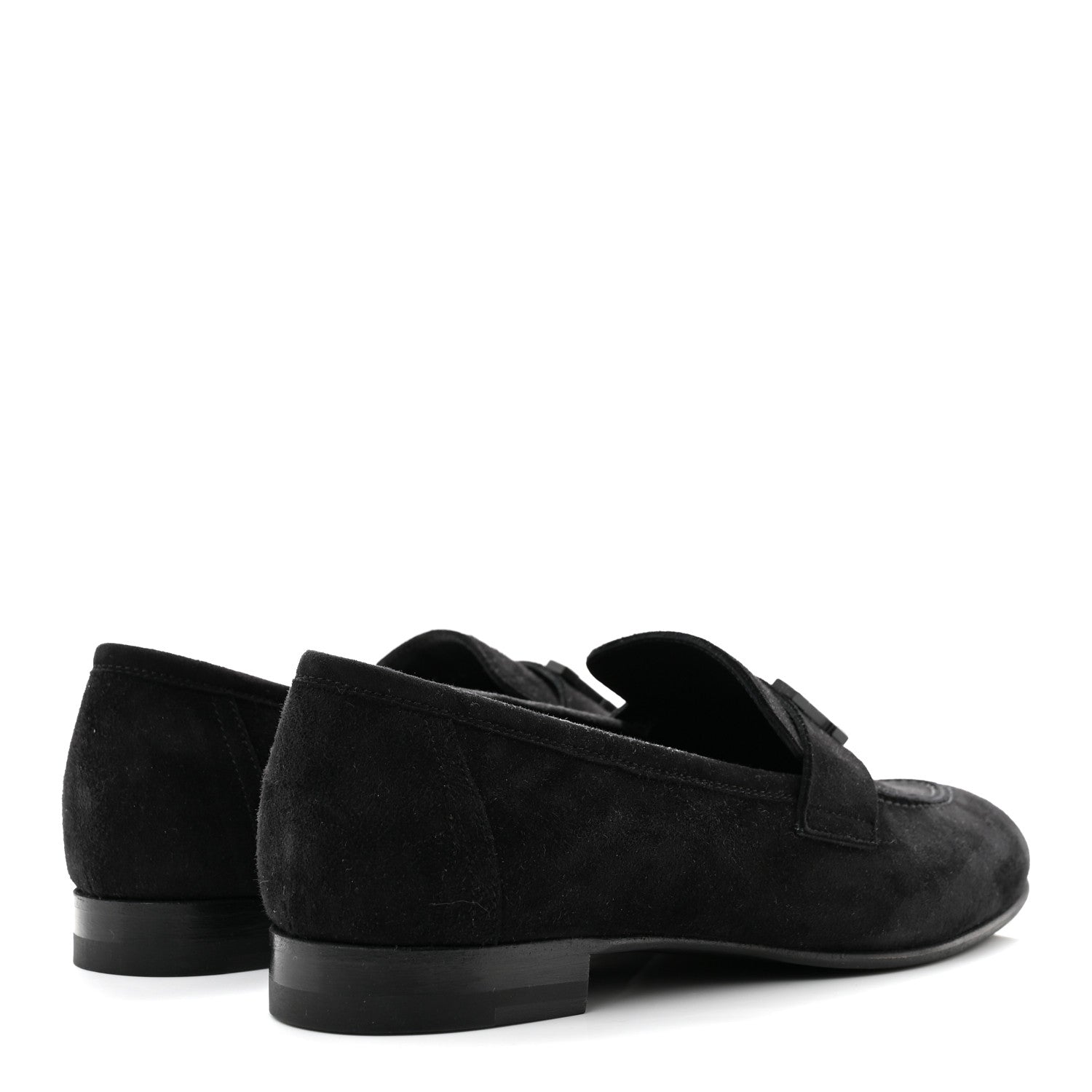 Suede Goatskin Paris Loafers 36 Black