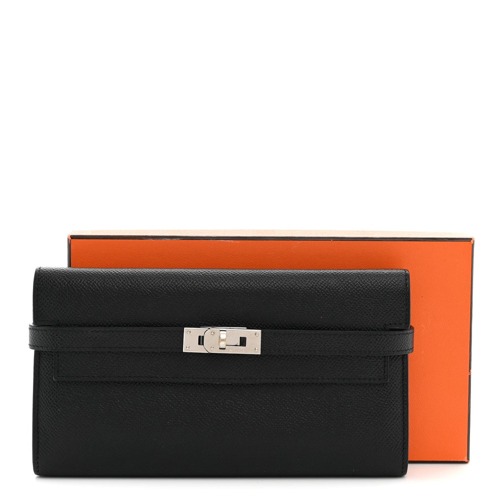 Epsom Kelly Longue Wallet Black