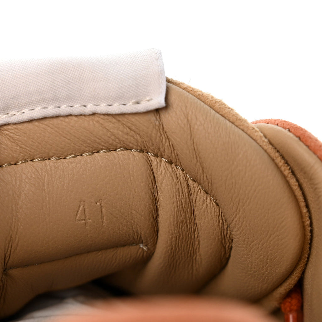 Suede Goatskin Jet Sneakers 41 Beige Natura Orange Nacarat